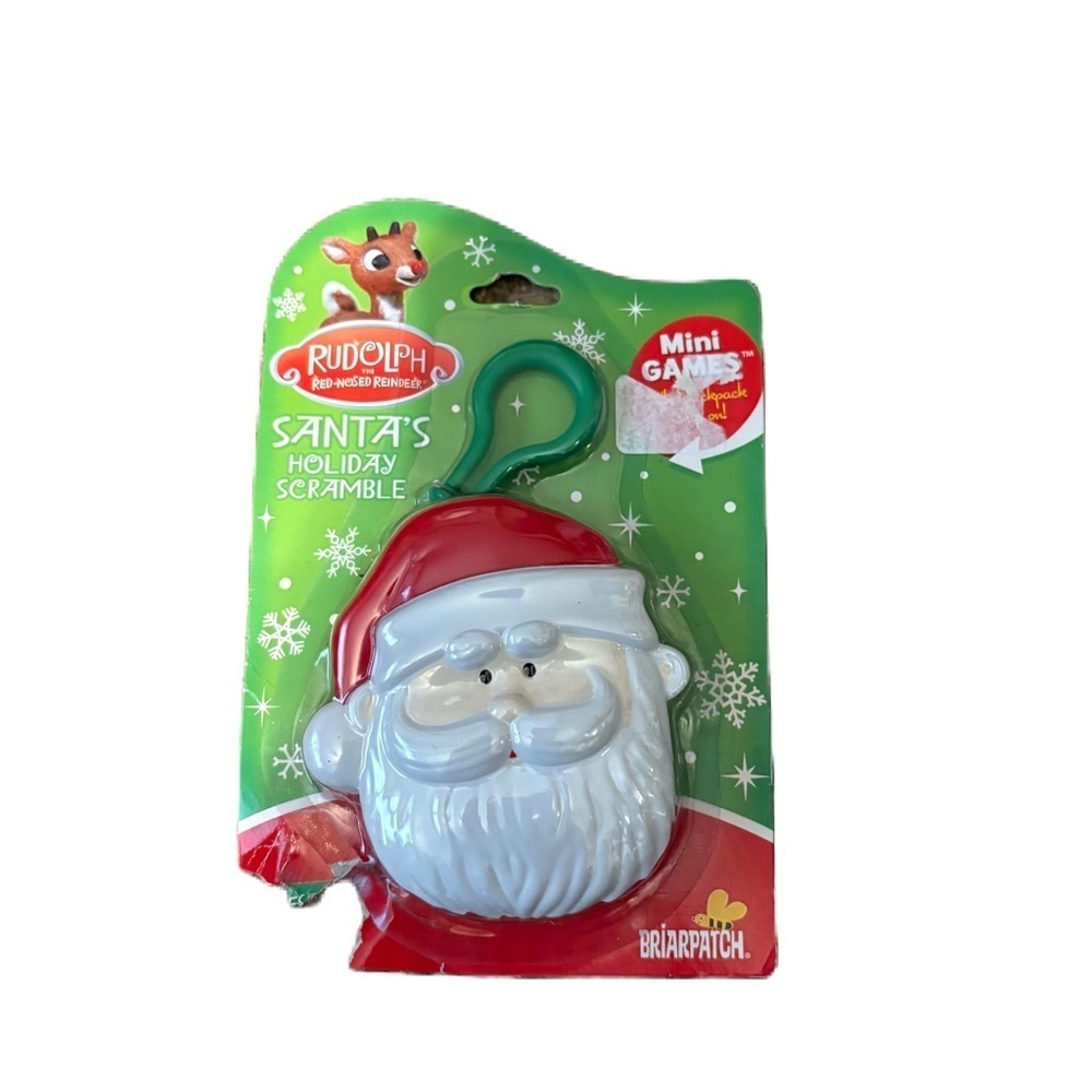 Santa Holiday Scramble Rudolph The Red Nosed Reindeer Mini Games Backpack Clip